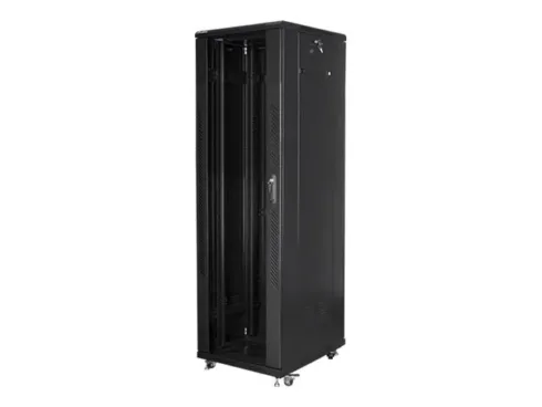 LANBERG rack cabinet 19inch 42U 600×1000 black mesh door LCD