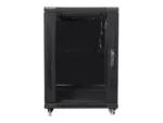 LANBERG FF01-6615-12B free-standing rack 19inch self-assembly flat pack 15U/600x600mm black