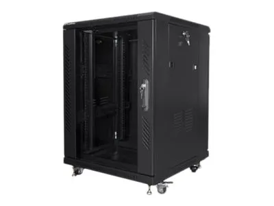 LANBERG FF01-6615-12B free-standing rack 19inch self-assembly flat pack 15U/600x600mm black