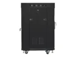LANBERG free standing rack 19inch cabinet 15U 600×600 glass door LCD flat pack black