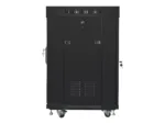 LANBERG free standing rack 19inch cabinet 15U 600×600 glass door LCD flat pack black