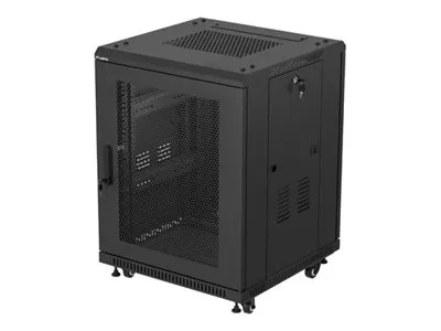 LANBERG Rack cabinet 19inch free-standing 15U/600X600 flat pack with mesh door black