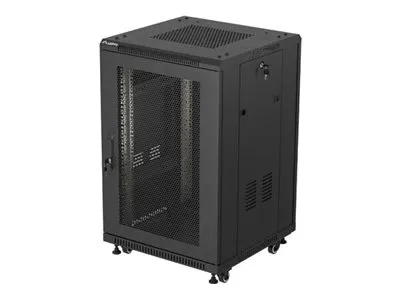 LANBERG rack cabinet 19 inch free standing 18U 600X600 flat pack with mesh door black