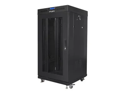 LANBERG Rack Cabinet 19inch Free-Standing 22U/600X600 Flat Pack With Mesh Door LCD Black V2