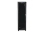 LANBERG free standing rack 19inch cabinet 42U 600×600 glass door LCD flat pack black