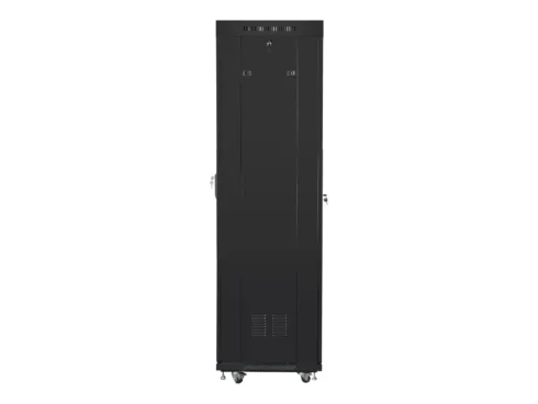 LANBERG free standing rack 19inch cabinet 42U 600×600 glass door LCD flat pack black