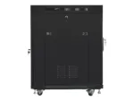LANBERG free standing rack 19inch cabinet 15U 600×800 glass door LCD flat pack black