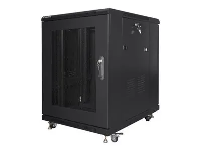 LANBERG free standing rack 19inch cabinet 15U 600×800 mesh door flat pack black