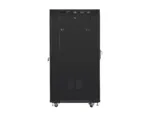 LANBERG free standing rack 19inch cabinet 27U 600×800 glass door LCD flat pack black