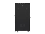 LANBERG free standing rack 19inch cabinet 27U 600×800 glass door LCD flat pack black