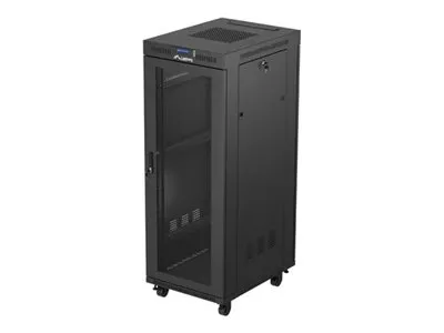 LANBERG rack cabinet 19 free-standing 32U 600×800 flat pack mesh door LCD black