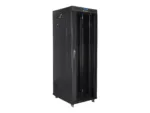 LANBERG free standing rack 19inch cabinet 37U 600×800 glass door LCD flat pack black