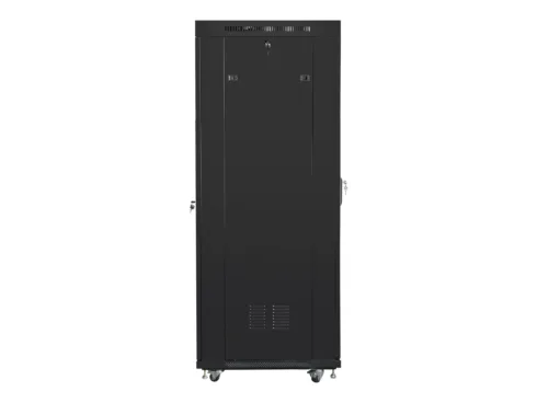 LANBERG free standing rack 19inch cabinet 37U 600×800 glass door LCD flat pack black