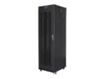 LANBERG free standing rack 19inch cabinet 42U 600×800 mesh door LCD flat pack black