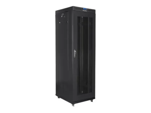LANBERG free standing rack 19inch cabinet 42U 600×800 mesh door LCD flat pack black