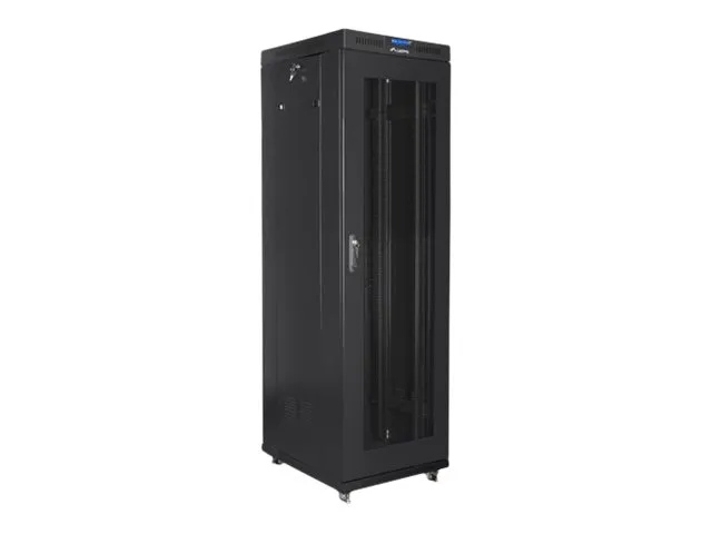 also-ff01-6842-23bl LANBERG free standing rack 19inch cabinet 42U 600×800 mesh door LCD flat pack black