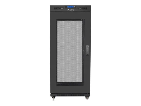 LANBERG free standing rack 19inch cabinet 15U 800×1000 mesh door LCD flat pack black