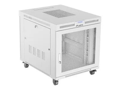 LANBERG free standing rack cabinet 19/15U 800×1000 mesh door LCD flat pack grey