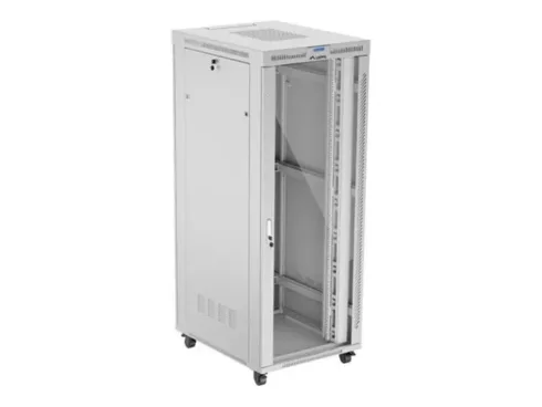 LANBERG free standing rack cabinet 19/42U 800×1000 glass door LCD flat pack grey V2