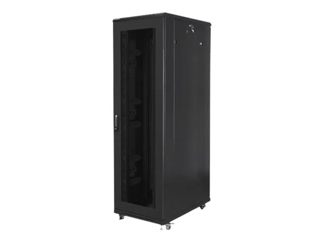also-ff01-8042-23b LANBERG rack cabinet 19inch free-standing 42U/800×1000 flat pack with mesh door black