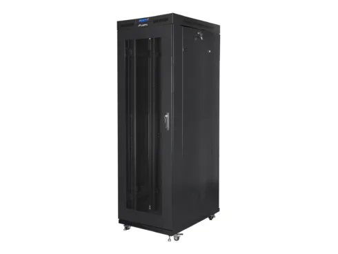 LANBERG free standing rack 19inch cabinet 42U 800×1000 mesh door LCD flat pack black