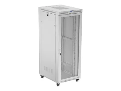 LANBERG free standing rack cabinet 19/42U 800×1000 mesh door LCD flat pack grey