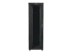 LANBERG free standing rack 19inch cabinet 42U 800×1200 glass door LCD flat pack black