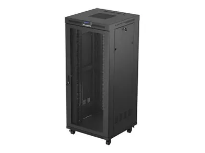LANBERG rack cabinet 19 free-standing 37U 800×800 flat pack mesh door LCD black