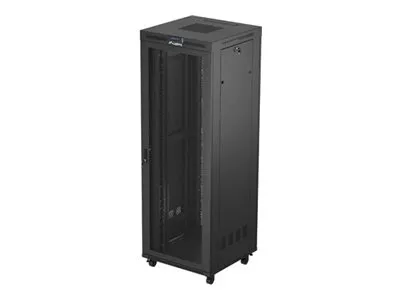LANBERG rack cabinet 19 free-standing 47U 800×800 flat pack mesh door LCD black
