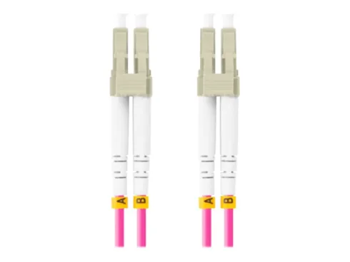 LANBERG Fiber optic patchcord MM LC/UPC-LC/UPC DX OM4 15m