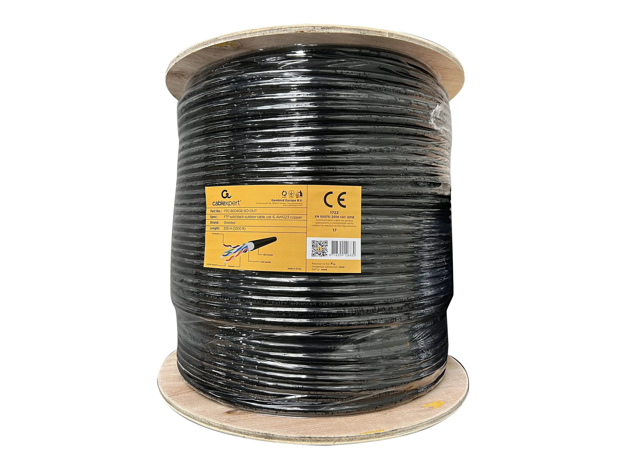 also-fpc-6004ge-so-out GEMBIRD CAT6 FTP LAN Gel filled outdoor cable solid 305m black
