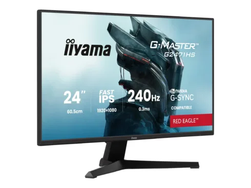 IIYAMA G2471HS-B1 24inch Fast IPS Gaming G-Master Red Eagle FreeSync Premium / G-Sync Compatible 1920×1080 240Hz 350cd/m