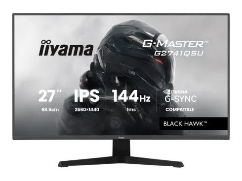 IIYAMA G2741QSU-B1 27inch IPS Gaming G-Master Black Hawk FreeSync 2560×1440 144Hz 300cd/m HDMI DisplayPort 1ms MPRT