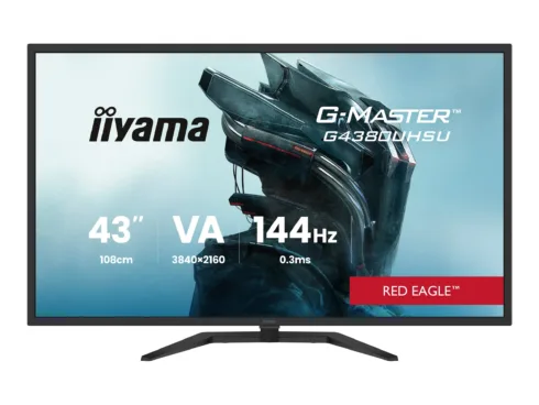 IIYAMA G4380UHSU-B2 G-Master Red Eagle 43inch VA UHD 144Hz 550cd/m2 0.4ms FreeSync 2xHDMI 2xDP 4xUSB 3.2 2x7W Speakers