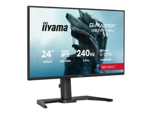 IIYAMA GB2471HSU-B1 24inch Fast IPS Gaming G-Master Red Eagle FreeSync Premium / G-Sync Compatible 1920×1080 240Hz 350cd/m