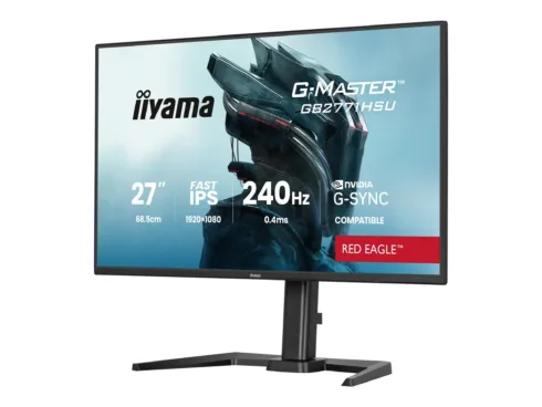 IIYAMA GB2771HSU-B1 27inch Fast IPS Gaming G-Master Red Eagle FreeSync Premium / G-Sync Compatible 1920×1080 240Hz 350cd/m