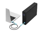ICY BOX IB-382H-C31 External Enclosure for 3.5inch or 2.5inch HDD/SSD with USB 3.2 Gen 2 Type-C interface and USB Hub