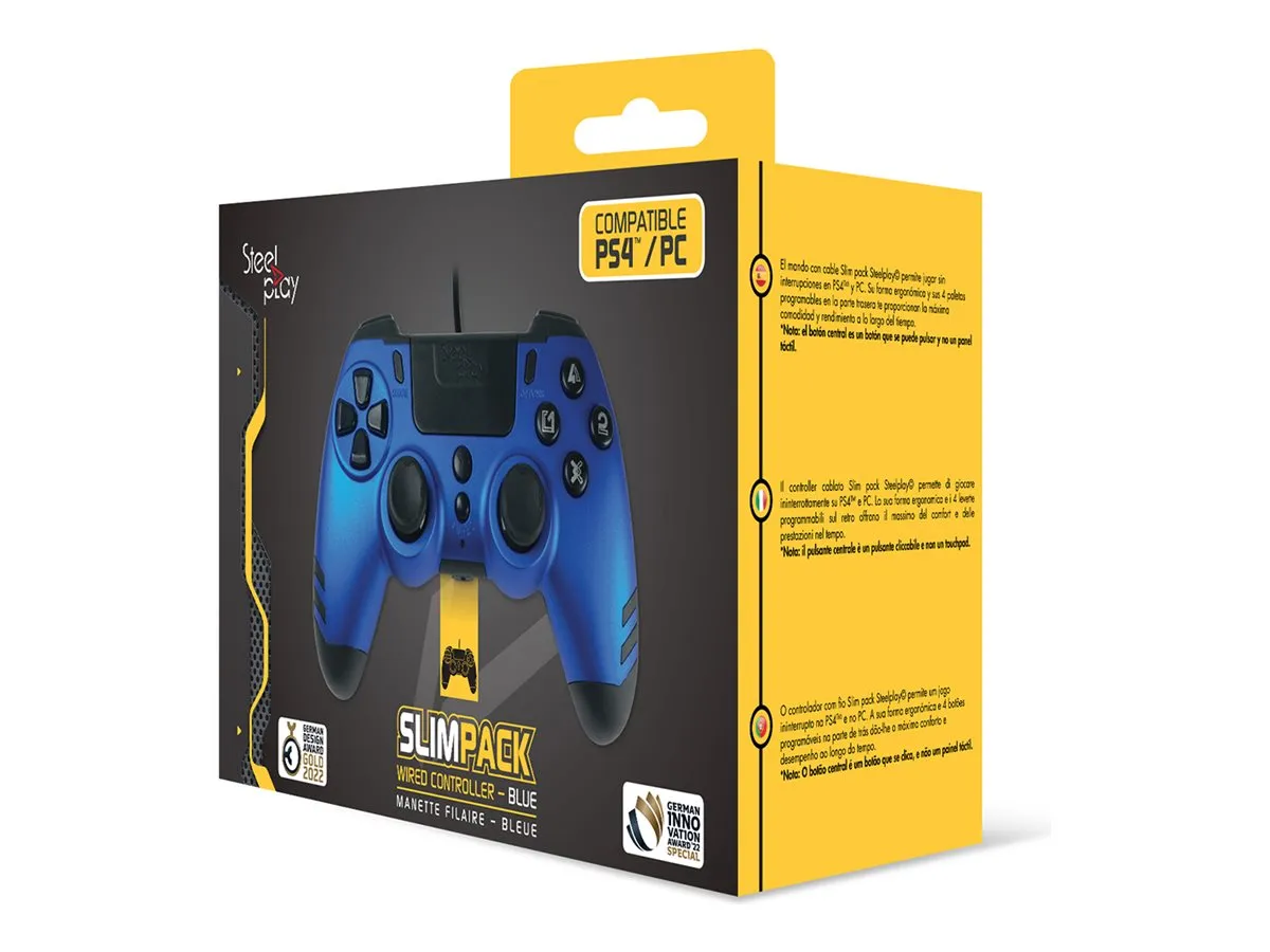 also-jvamul00150 LEXIP X STEELPLAY Slim Pack Wired Controller Sapphire Blue Multi