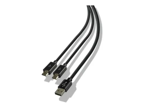LEXIP X STEELPLAY Dual Play & Charge Cable for Controller 3m Black PS4