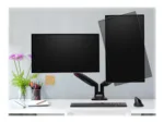 KENSINGTON One-Touch Height Adjustable Dual Monitor Arm – Black