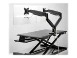 KENSINGTON One-Touch Height Adjustable Dual Monitor Arm – Black