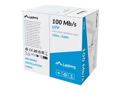 LANBERG Lan Cable 100mb/s UTP 100m CCA Grey