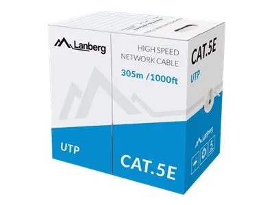 also-lcu5-11cu-0305-s LANBERG LCU5-11CU-0305-S UTP solid cable CU cat. 5e 305m gray