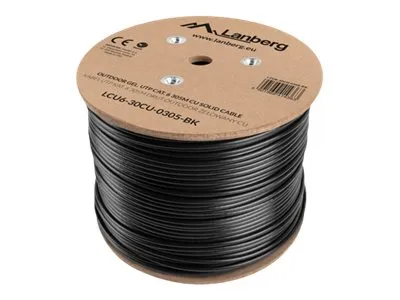 also-lcu6-30cu-0305-bk LANBERG LCU6-30CU-0305-BK UTP solid gel. cable CU cat. 6 305m Black