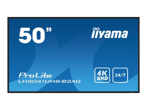 IIYAMA LH5041UHS-B2AG 50inch 3840×2160 UHD VA panel 500cd/m2 5000:1 Static Contrast 9.5ms Landscape or Portrait mode