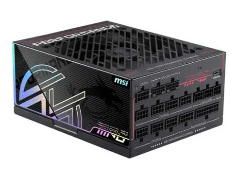 MSI MPG Ai1600TS PCIE5 EU Black Embossed Cable 1600W Fully-Modular Titanium JP CAP ENFR Color Box PLY Pallet 144M