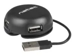 NATEC NHU-1330 Hub USB 2.0 BUMBLEBEE 4-ports Black
