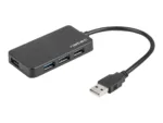 NATEC NHU-1342 Hub USB 3.0 Moth 4-ports Black