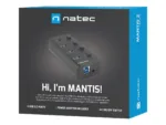 NATEC NHU-1557 Hub USB 3.0 Mantis2 4-ports on/off with AC Adapter Black