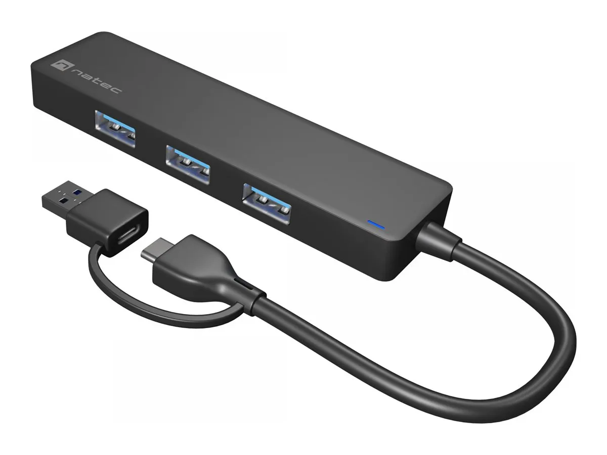 also-nhu-2023 NATEC USB-C 3.0 Hub Mayfly 4-port + adapter USB-A
